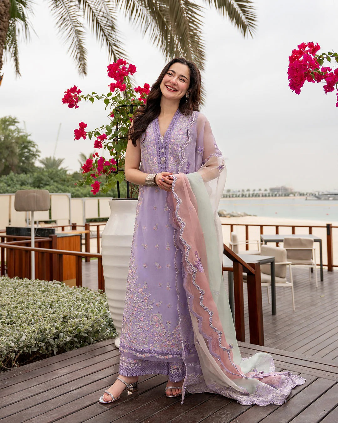 Faiza Saqlain Aya Luxury Lawn Collection - Suela - LILAC