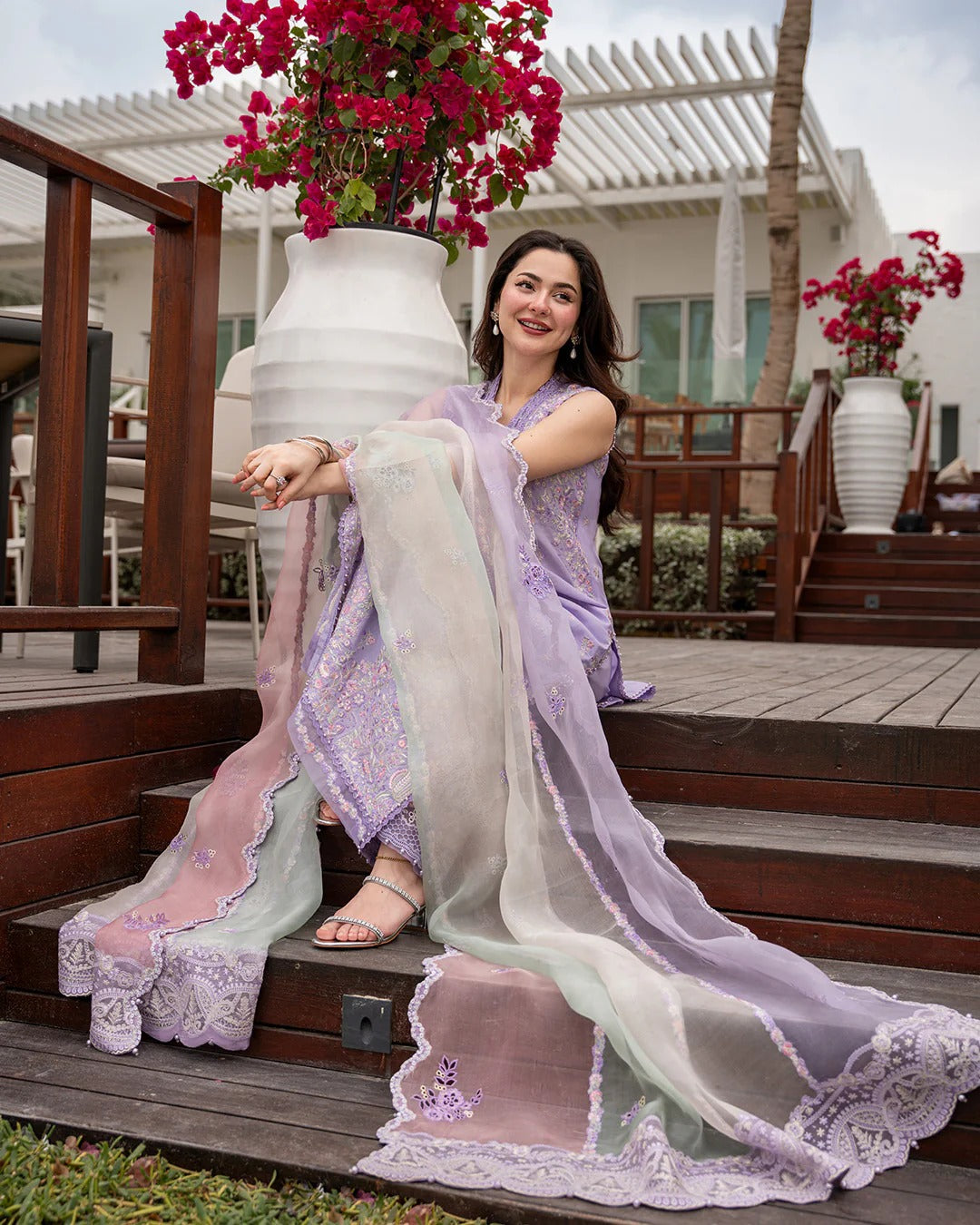 Faiza Saqlain Aya Luxury Lawn Collection - Suela - LILAC