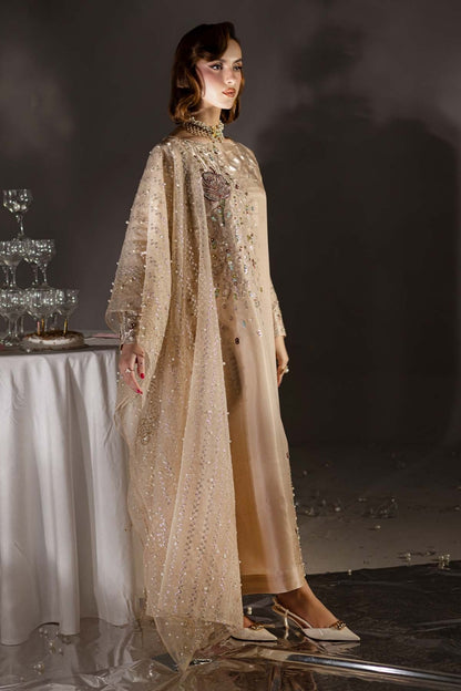 Nureh Luxury Tiny Twinkles Lawn Collection - BEIGE GOLD