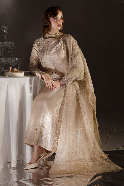 Nureh Luxury Tiny Twinkles Lawn Collection - BEIGE GOLD