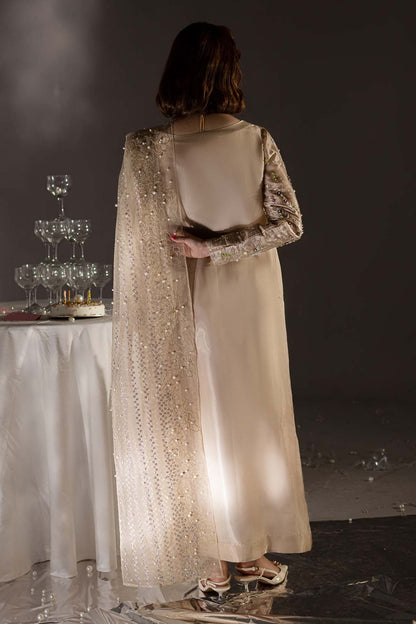 Nureh Luxury Tiny Twinkles Lawn Collection - BEIGE GOLD