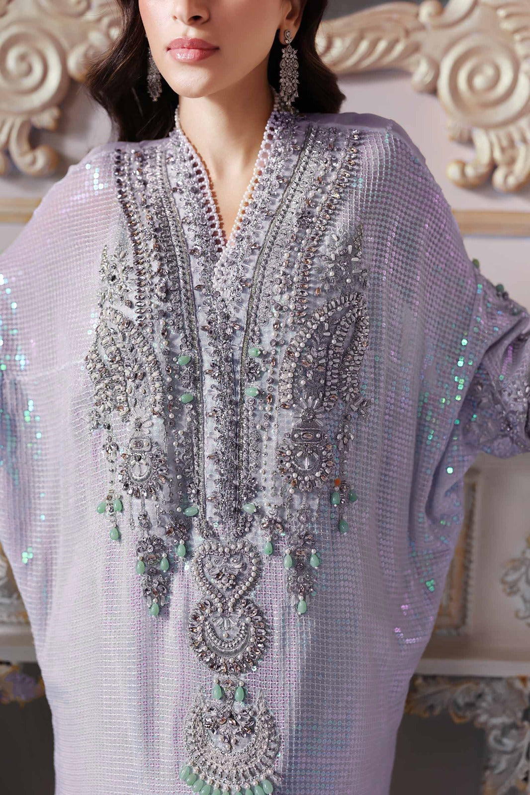 Maria.B Mbroidered Luxury Formals Wedding Chiffon Collection - LILAC