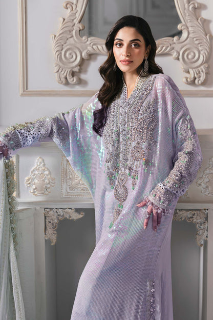 Maria.B Mbroidered Luxury Formals Wedding Chiffon Collection - LILAC