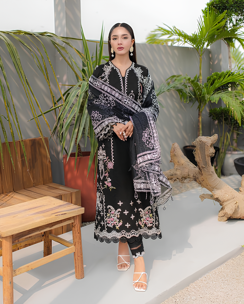 QALAMKAR LUXURY LAWN Fabric