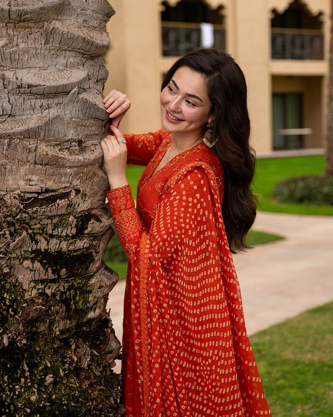 Faiza Saqlain Aya Luxury Lawn Collection - Denisa - BURNT ORANGE