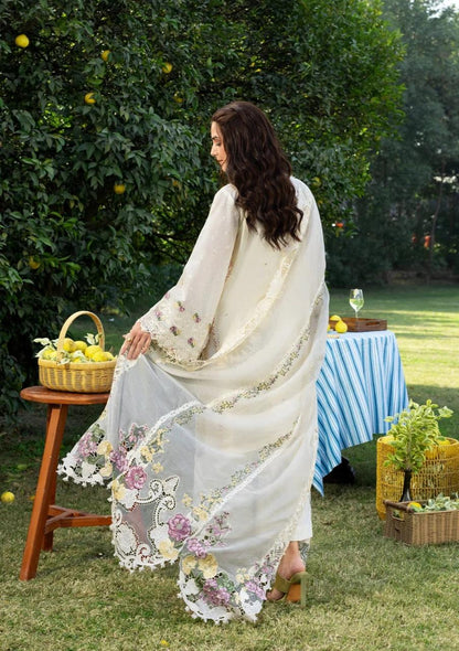 Elaf Premium Luxury Lawn Chikankari Embroidered Collection - ELY3A PERLE