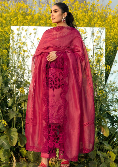 Rang Rasiya Red Luxury Lawn Collection Replica