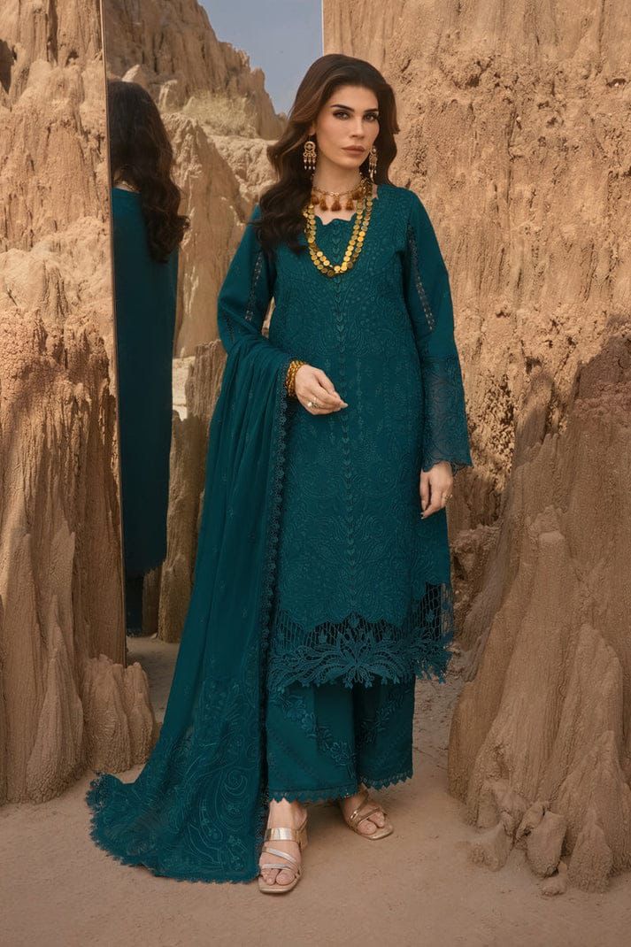 Rang Rasiya Zinc Blue Luxury Formal Lawn Collection Replica