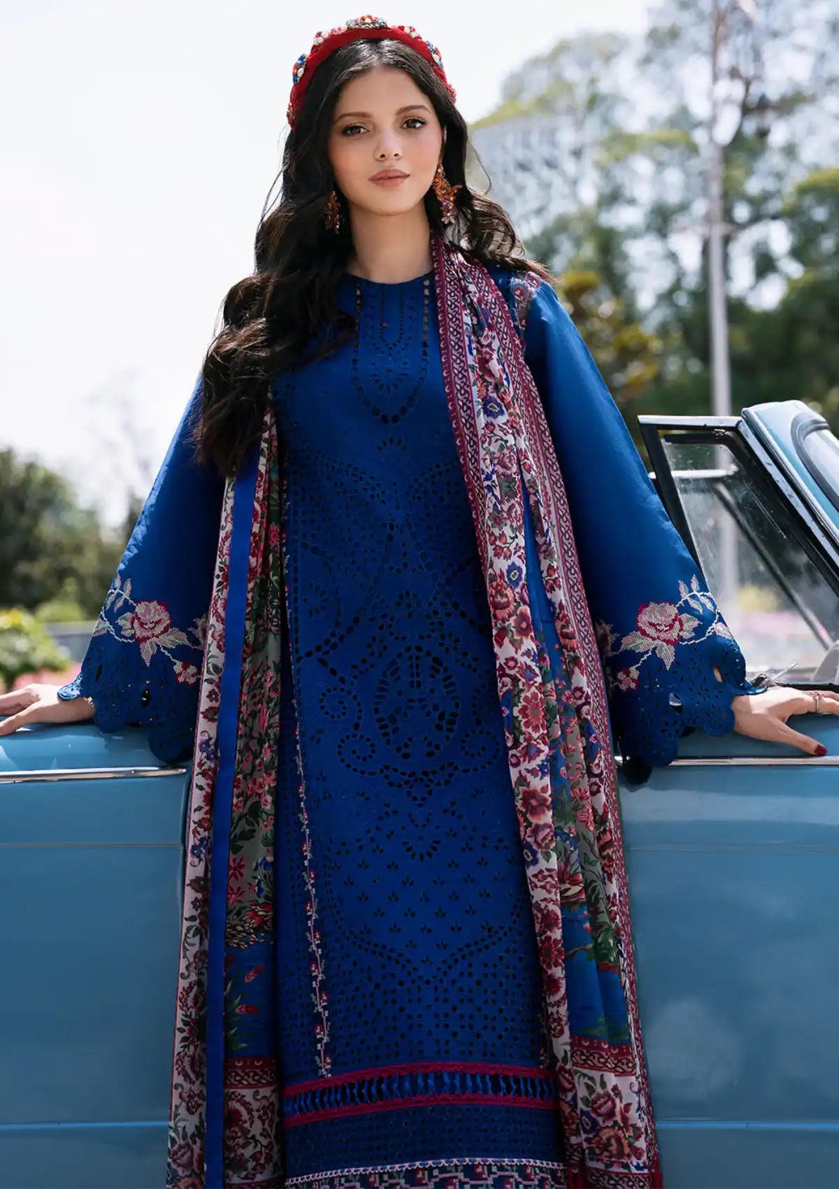 Bin Ilyas Royal Blue Luxury Lawn Collection