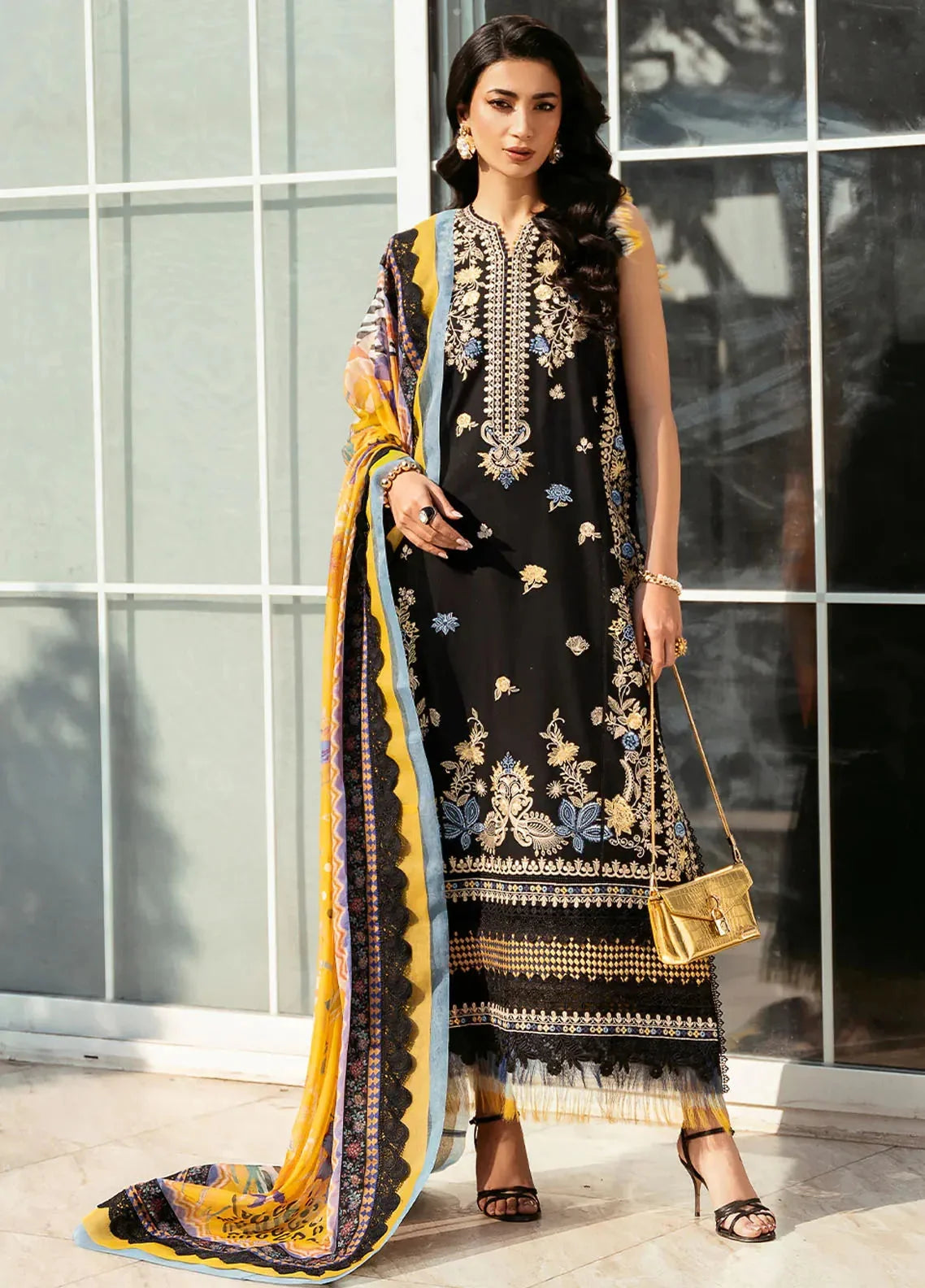 Bin Ilyas Embroidered Lawn Suits Unstitched 3 Piece