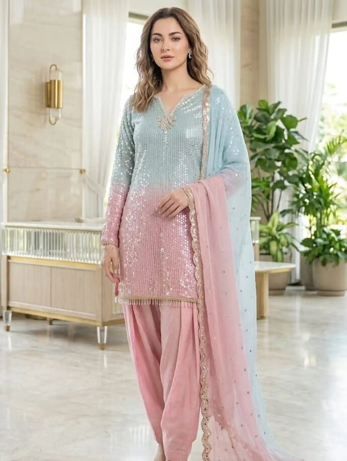 Shrenz Tie-N-Die Bamber Chiffon collection