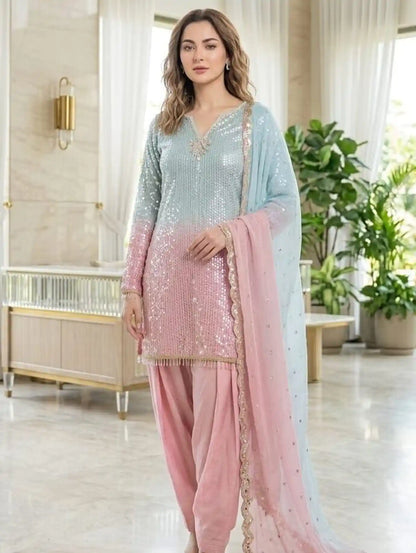 Shrenz Tie-N-Die Bamber Chiffon collection