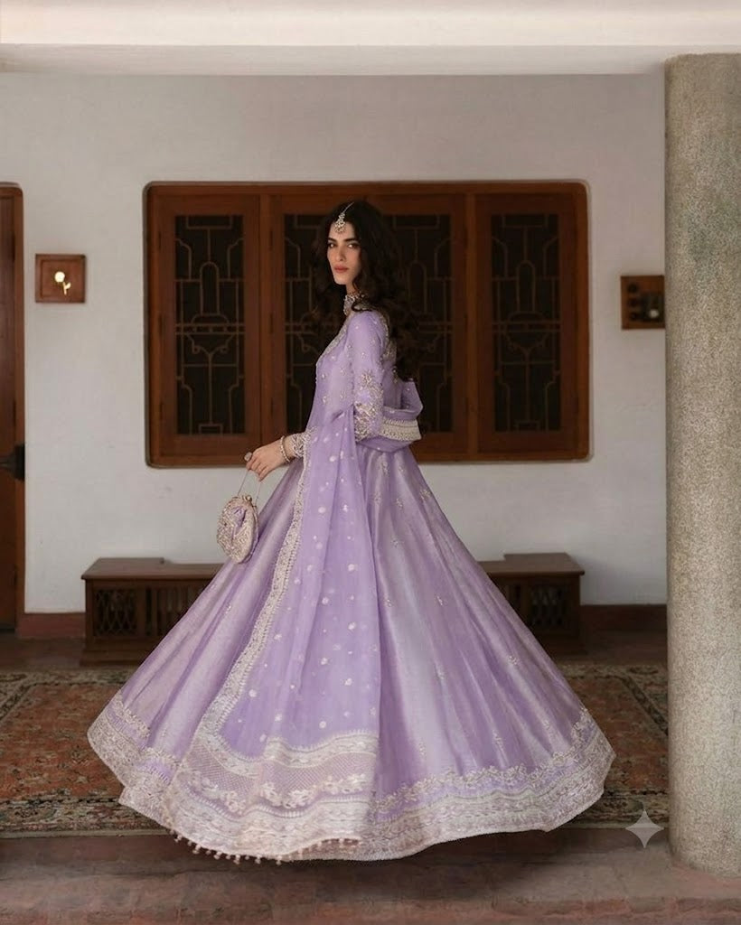 Faiza Saqlain Purple Bridal Collection Maysori Maxi