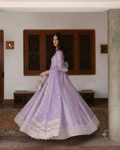 Faiza Saqlain Purple Bridal Collection Maysori Maxi