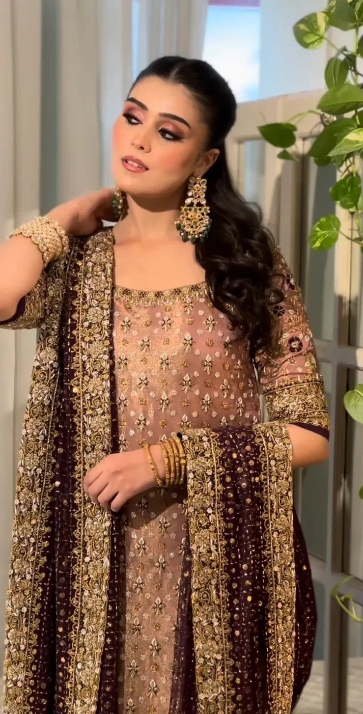 Haris Shakeel Pink Bridal Collection Maysori