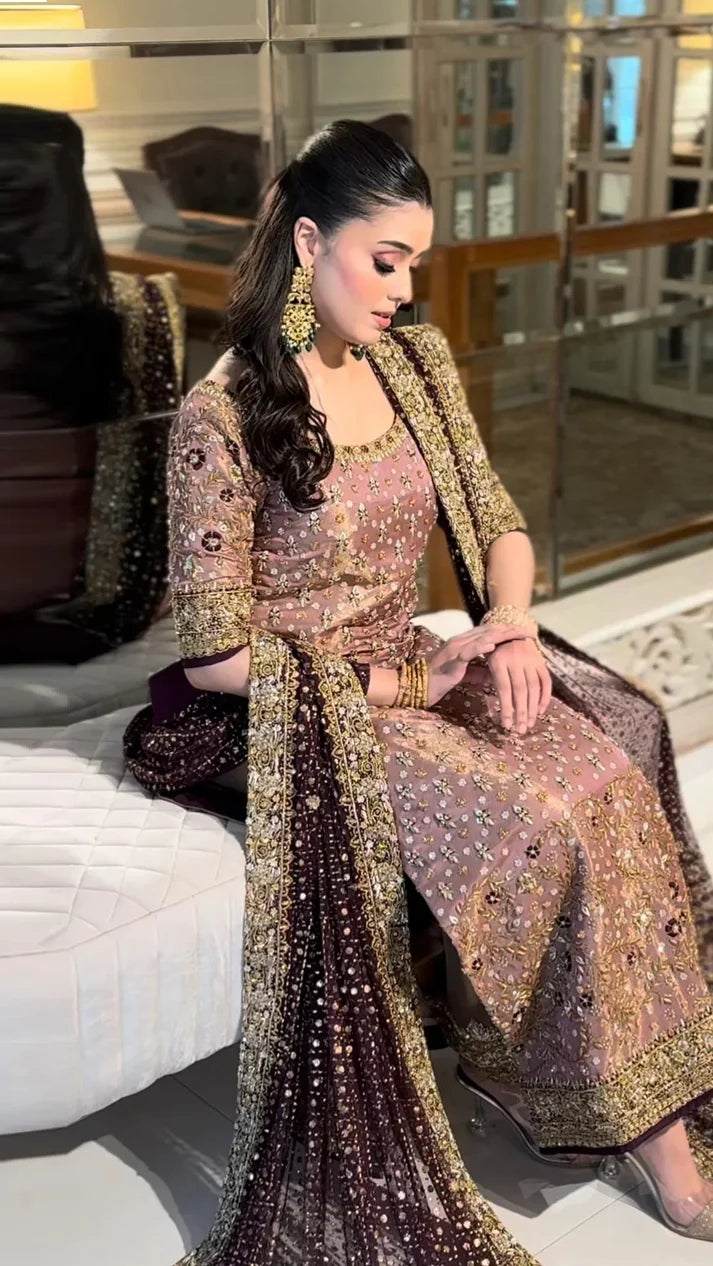 Haris Shakeel Pink Bridal Collection Maysori