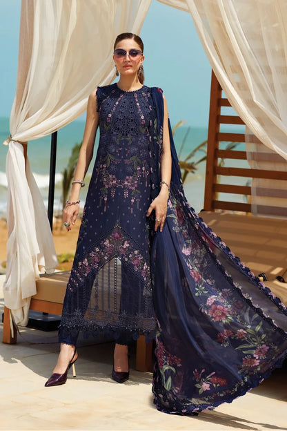 Maria B Navy Blue Luxury Lawn Collection Replica