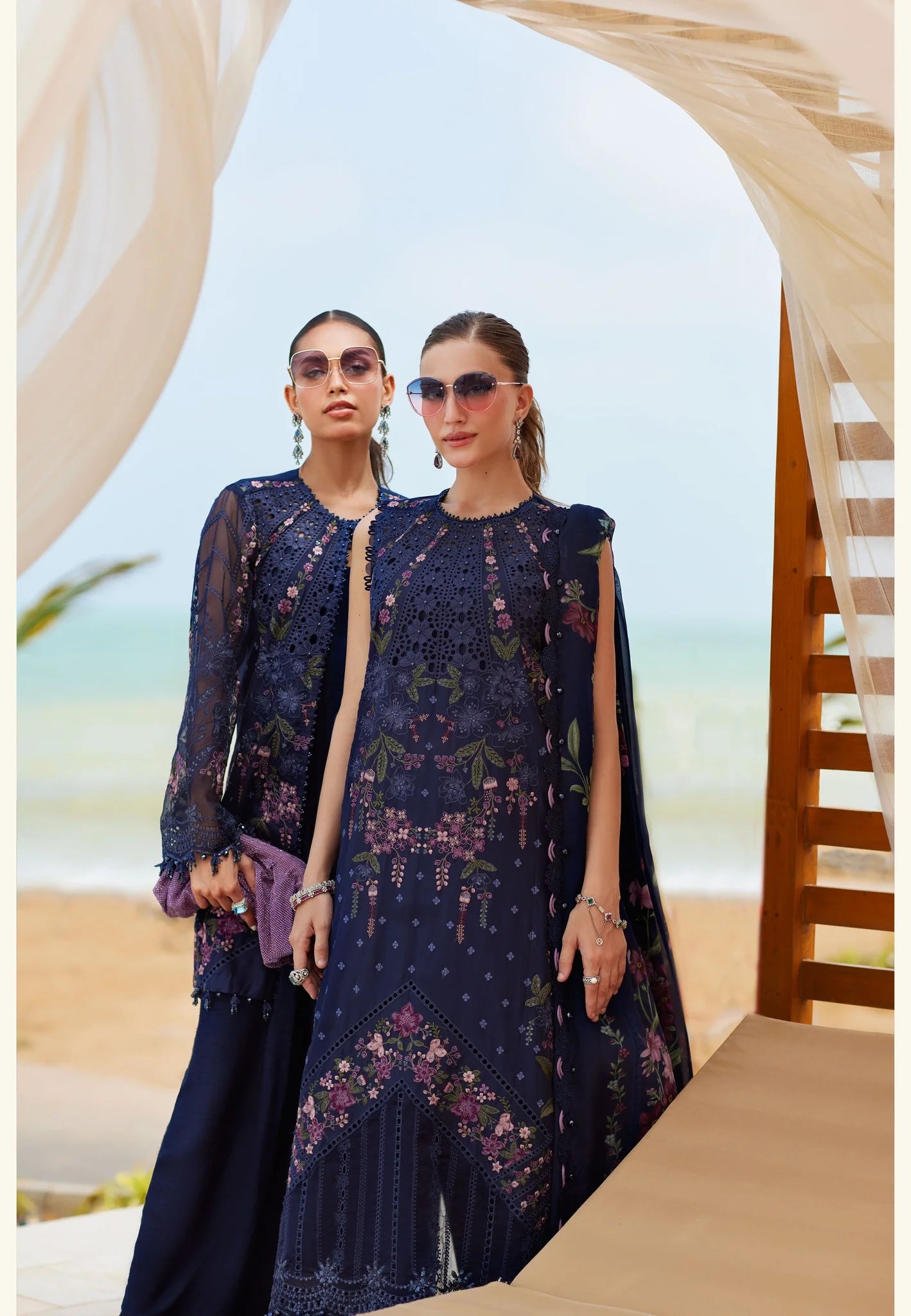 Maria B Navy Blue Luxury Lawn Collection Replica