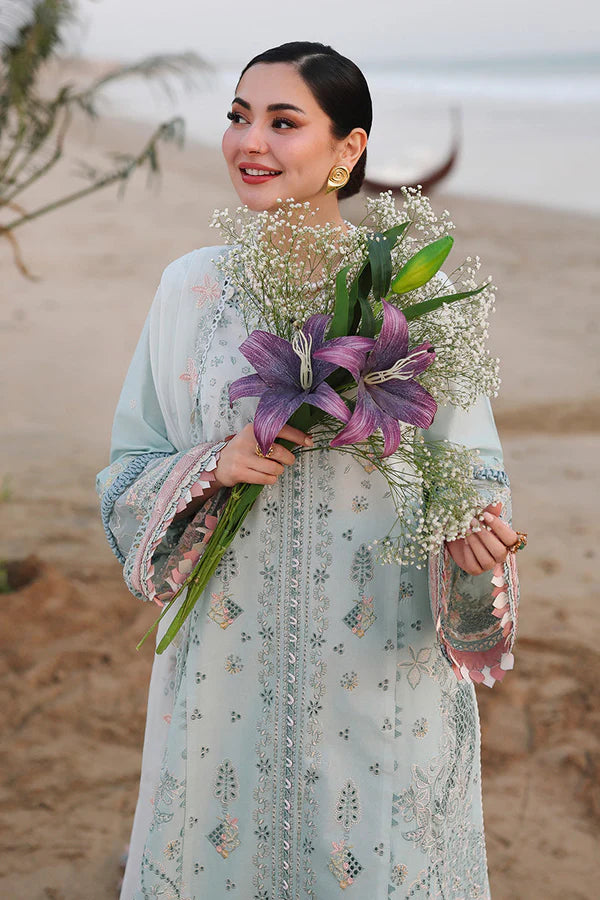 Qalamkar Sahil Luxury Lawn Chikankari Collection- SA-05 AYRA