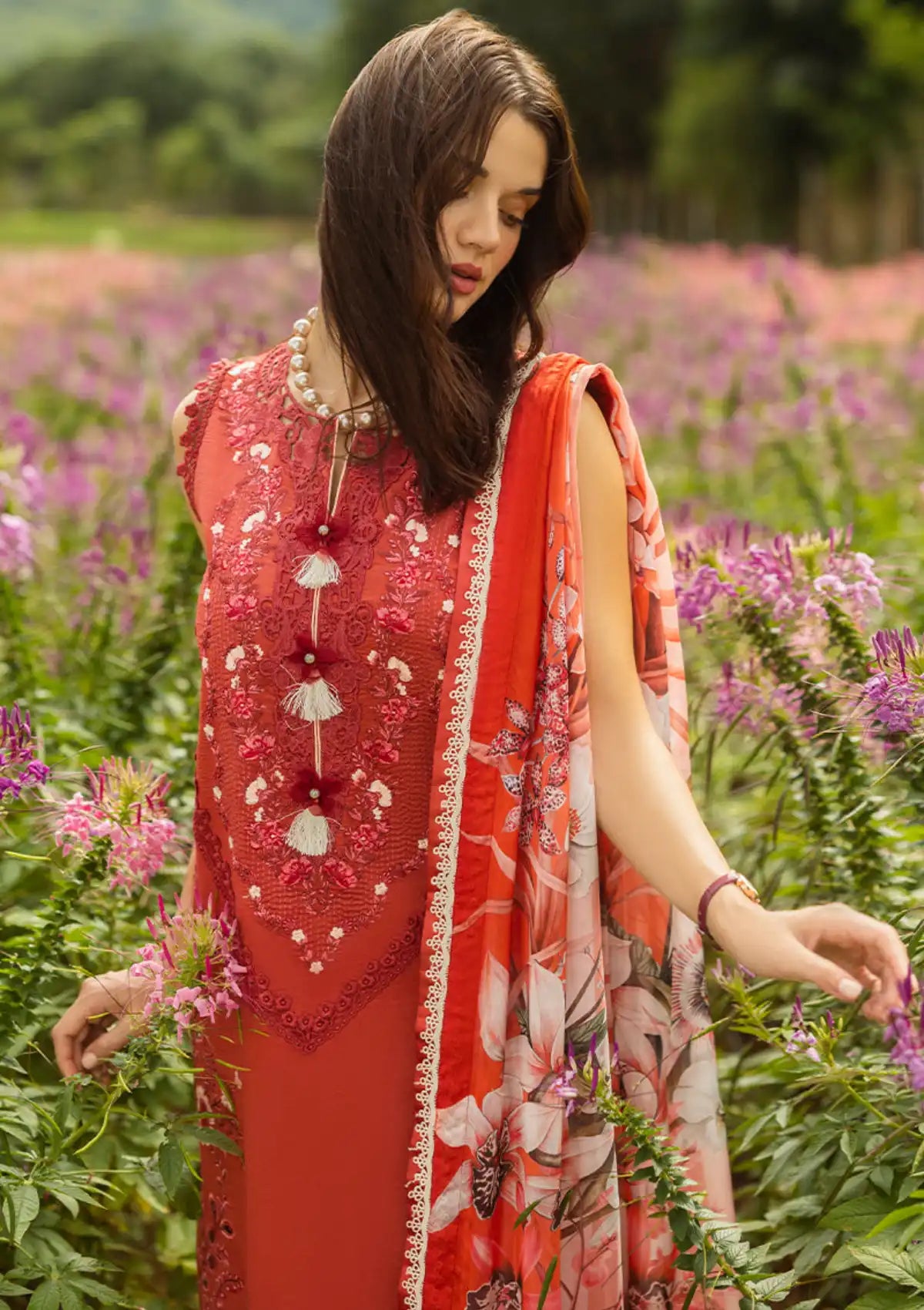 Mushaq ChickenKari Embroidered Lawn Suit 3 Piece Unstitched