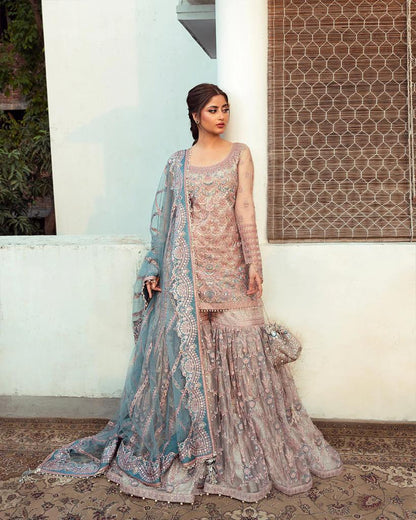 Faiza Saqlain Formal Wedding Collection- Tea Pink
