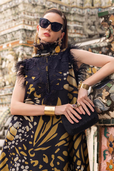 Maria.b Luxury Silk Collection - Camel Black Cheetah