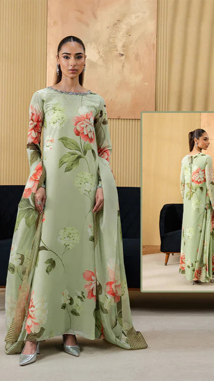 Lulusar Luxury Morich Silk Collection -Pistagreen