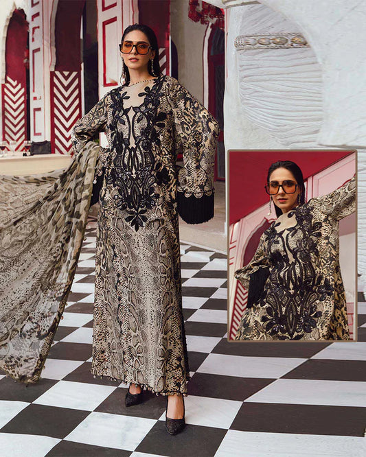 Maria.b Luxury Silk Collection - Beige Cheetah