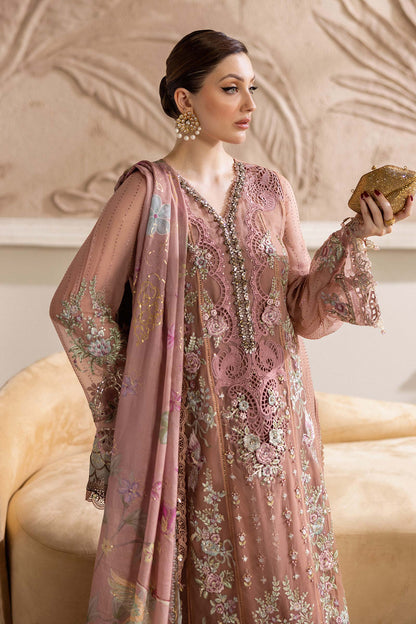 Maria.B Luxury Chiffons Formal Wedding Collection –Salmon Pink