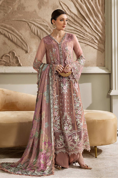 Maria.B Luxury Chiffons Formal Wedding Collection –Salmon Pink