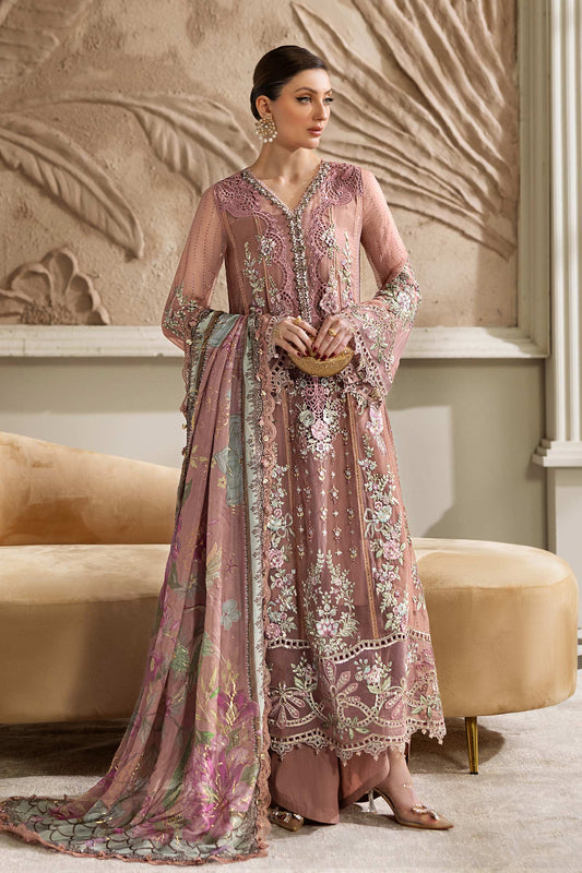 Maria.B Luxury Chiffons Formal Wedding Collection –Salmon Pink
