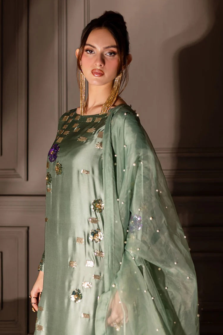 Nureh Tiny Twinkles Luxury Hand Embellished Addawork Formal Wedding Collection-Pista