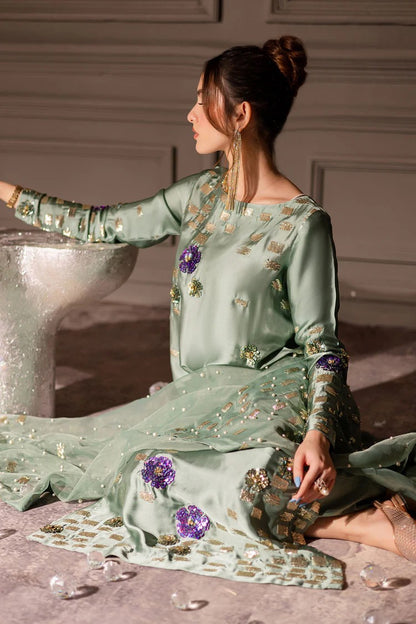 Nureh Tiny Twinkles Luxury Hand Embellished Addawork Formal Wedding Collection-Pista