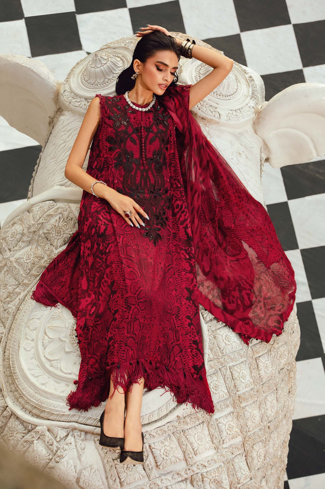 Maria.b Luxury Silk Collection - Red Cheetah Sale Corner Maria.b Luxury Silk Collection - Red Cheetah Sale Corner