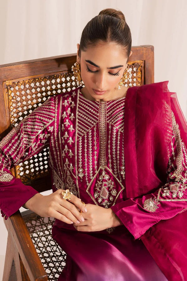 Nureh Luxury Silk Ombre Collection - Purple & Pink Double Shaded