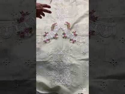 Elaf Premium Luxury Lawn Embroidered Chikankari Collection Raha- Mint Green