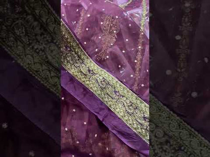 Jazmin Luxury Formals Embroidered Chiffon Collection-Plum
