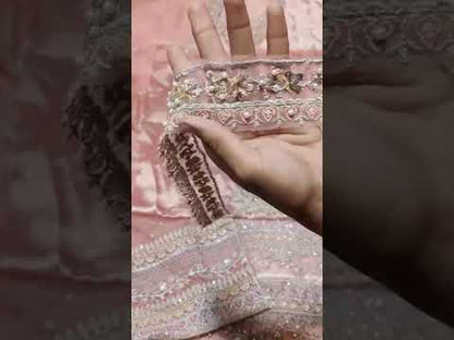 Faiza Saqlian Luxury Formals Wedding Maaxi -Tea Pink