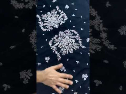 Aneela's Luxury Embroidered Velvet Wedding Collection- Black