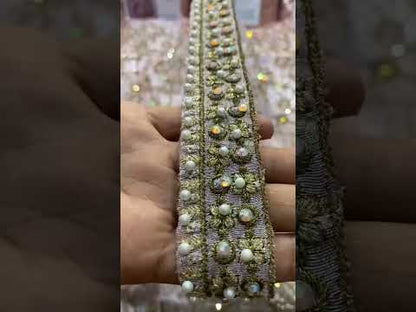 Harris Shakeel Luxury Hand Embellished Addawork Formal Wedding Collection-Shimmery Pink