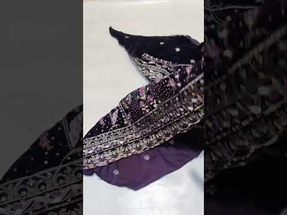 Aneelas Luxury Velvet Embroidered 3 Piece Unstitched - VT-01