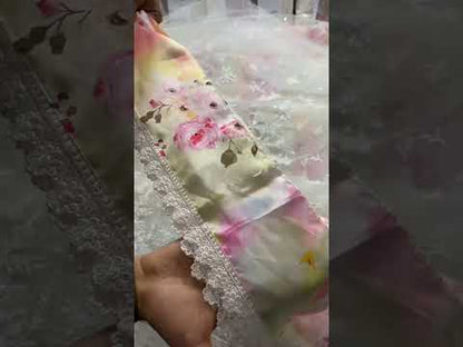Baroque Luxury Formals Wedding Collection Maaxi -Off White Floral