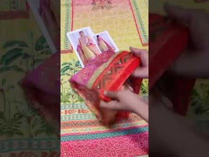 Ansab Jehangir Luxury Digital Printed Swiss lawn Collection - Pink & Marigold