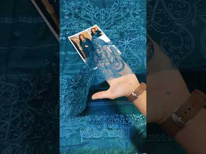 Rang Rasiya Zinc Blue Luxury Formal Lawn Collection Replica