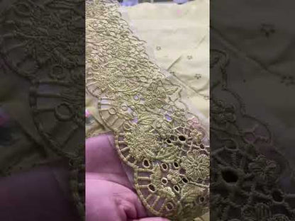 Elaf Embroidered Chikankari Luxury Lawn Collection- Apple Green
